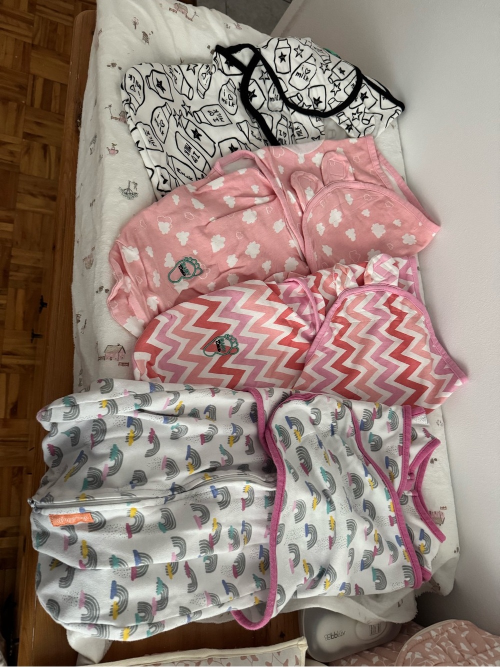 Pink Cloud & Chevron Kids Pajama Set - Cute Sleepwear